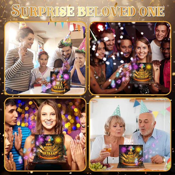🔥LSAT DAY SALE 70% OFF!!🎉3D Pop Up Musical Birthday Card with Lights & Song🎵🎂