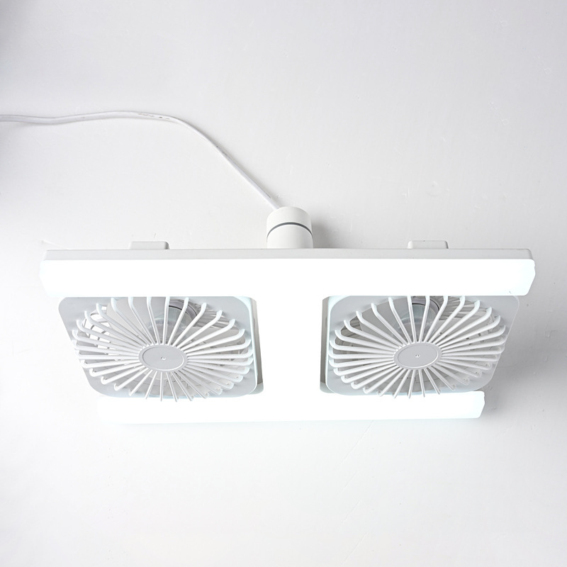 🌬️✨ Dual ceiling fan with LED light – modern design with remote control for the living room and bedroom
