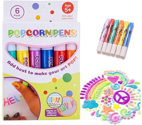 🖍️ Christmas Hot Sale 50% OFF🎁Magic Puffy Bubble Pens, Heat Activated Popcorn Pens DIY 3D Art Marker for Kids Crafts
