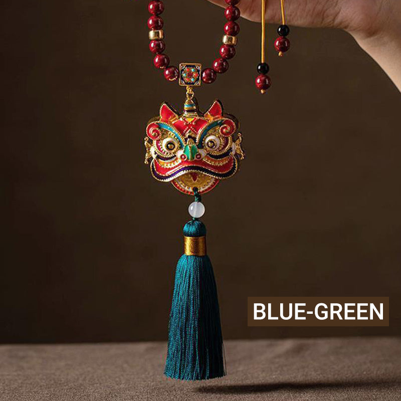 Brass Lion Rearview Mirror Car Pendant