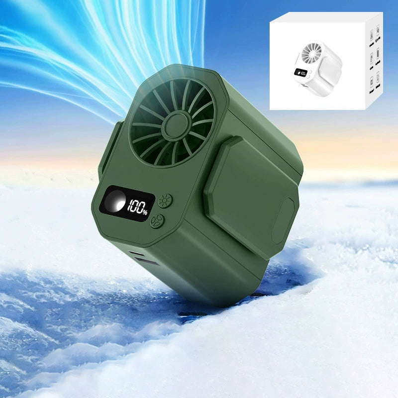 Waist-Mountable & Handheld Rechargeable High-Airflow Mini Fan