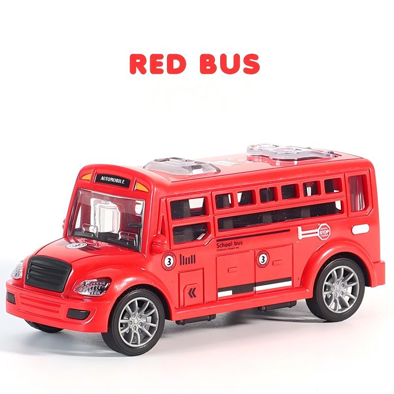 Realistic Friction-Powered School Bus Toy for Toddlers