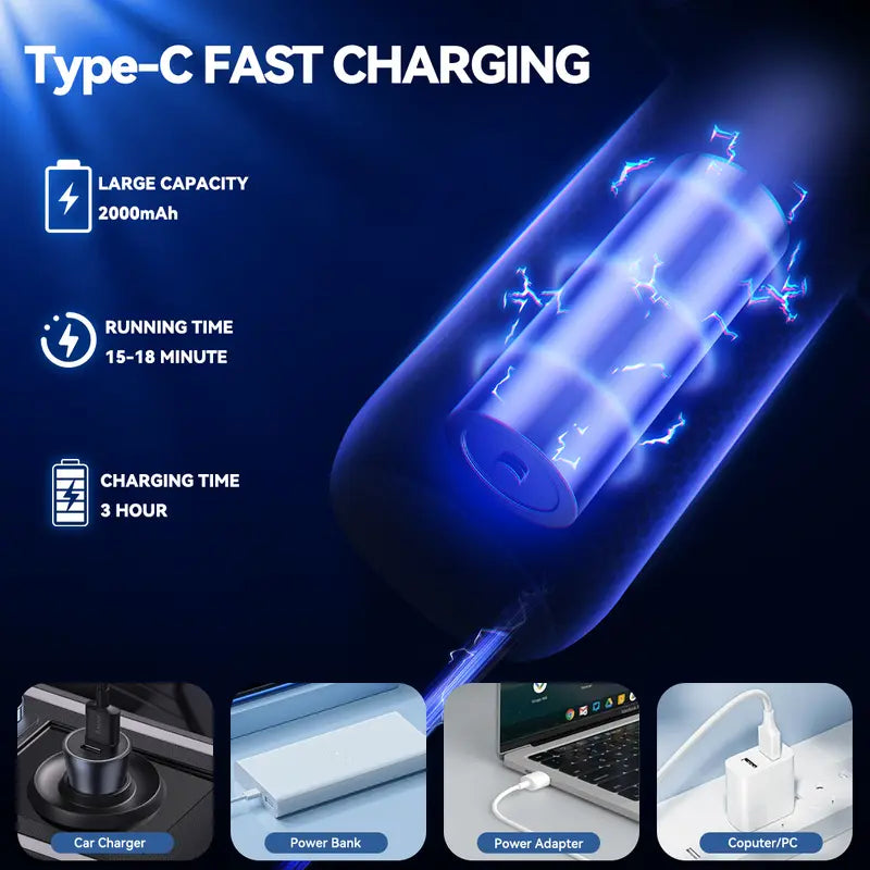 Handheld wireless car vacuum cleaner