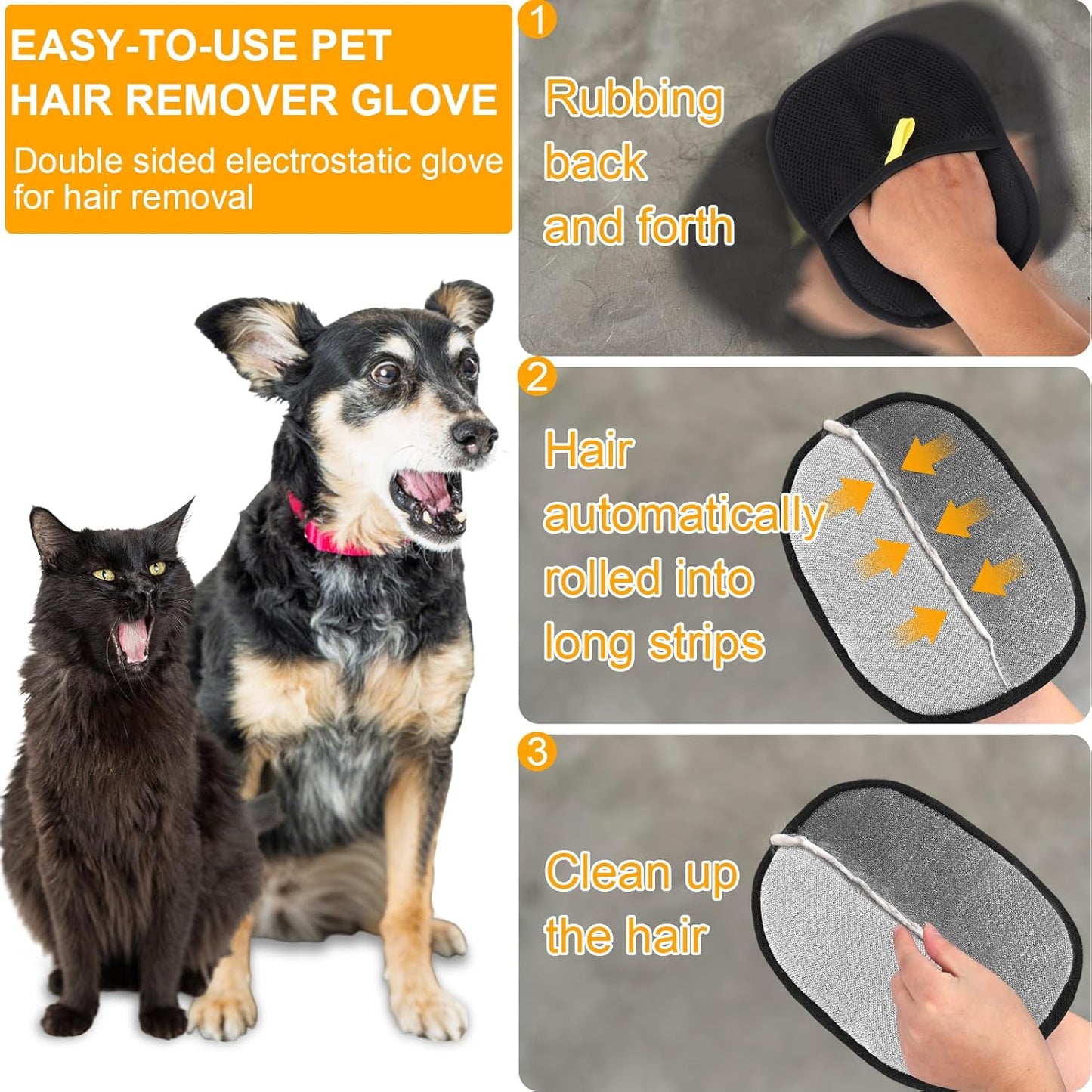🎁BUY 1 GET 1 FREE🔥Gloves for hair removal of animals🐱🐕