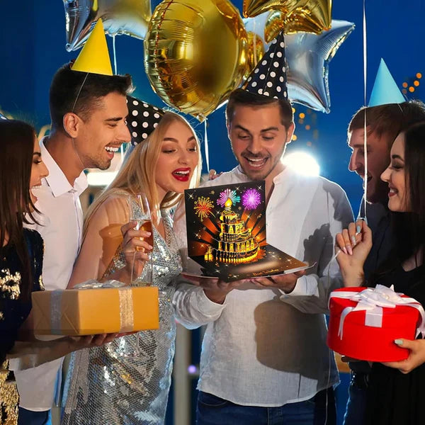 🔥LSAT DAY SALE 70% OFF!!🎉3D Pop Up Musical Birthday Card with Lights & Song🎵🎂