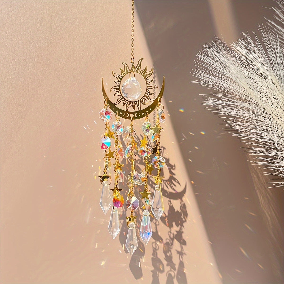 🔥Big Sale-60% Off🌈Crystal Sun Catcher, lndoor Outdoor Decor for Window Bedroom Courtyard Garden☪️