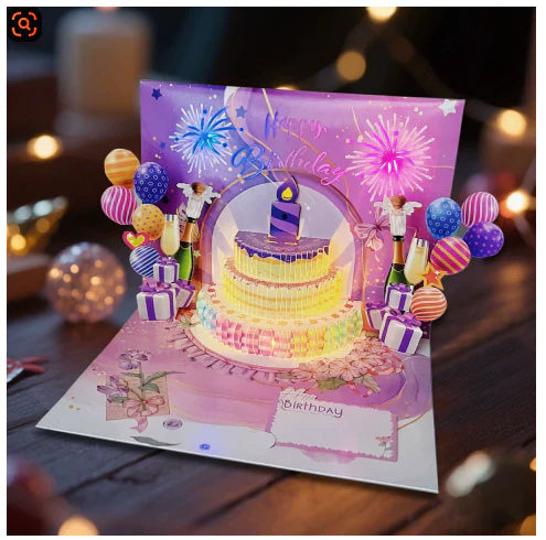 🔥LSAT DAY SALE 70% OFF!!🎉3D Pop Up Musical Birthday Card with Lights & Song🎵🎂