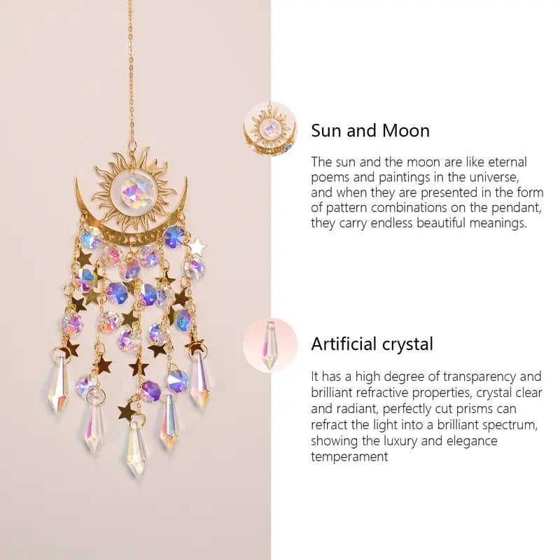 🔥Big Sale-60% Off🌈Crystal Sun Catcher, lndoor Outdoor Decor for Window Bedroom Courtyard Garden☪️