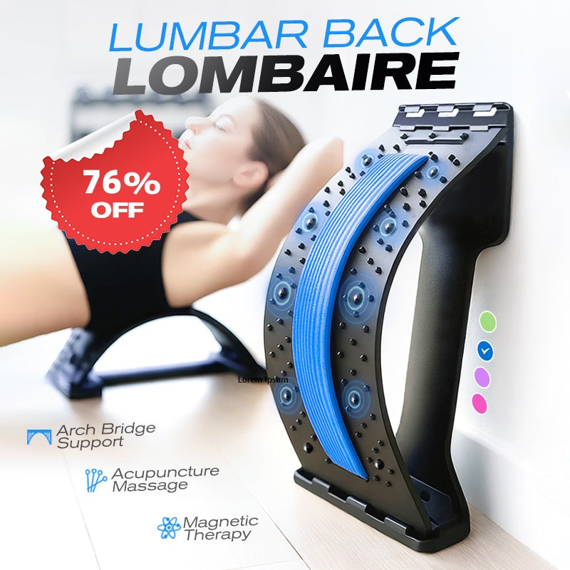 Magnetic Therapy Acupuncture Massage Lumbar Back Stretcher