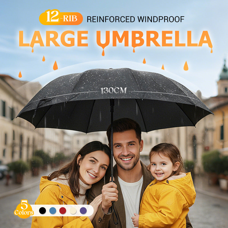 🎁2025 Hot Sale 50% OFF⏳12-Rib Large Foldable Windproof Umbrella