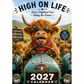 ⏳LAST DAY SALE ONLY ￡7.99!!🔥2027 Funny Highland Cow Wall Calendar | A4 Hanging Calendar | Designed by Isabel Kline