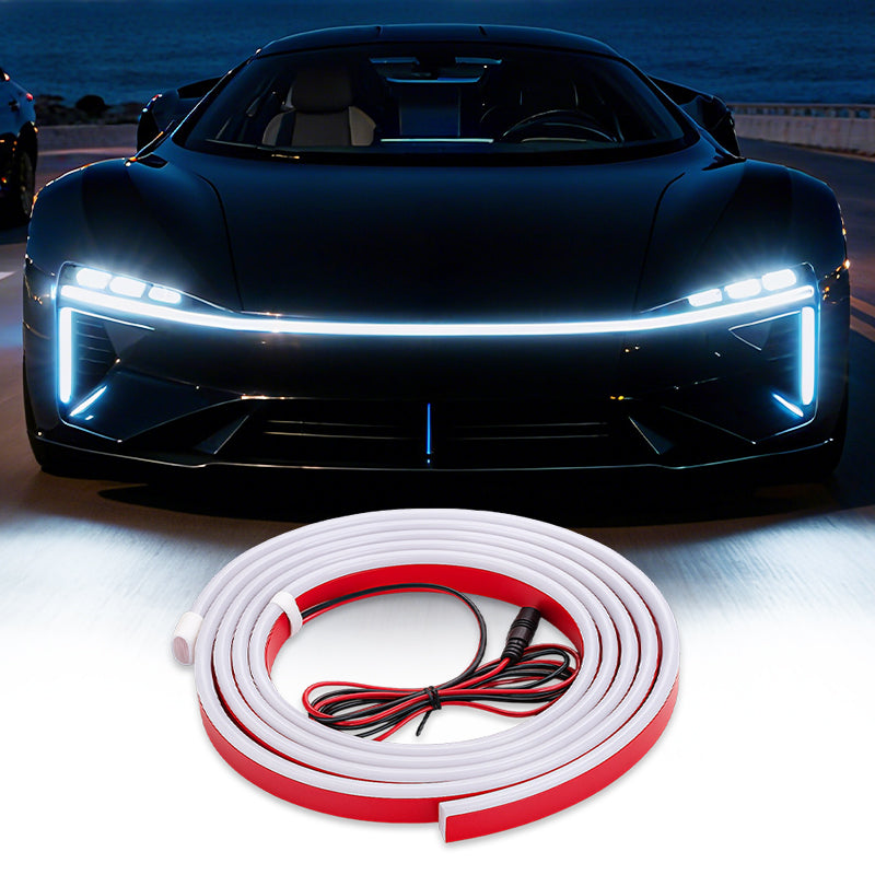 🔥【Dynamic Scan HoodBeam Kit】- 50% OFF! Light up your hood with hypnotic smooth scanning effects! ✨🚗
