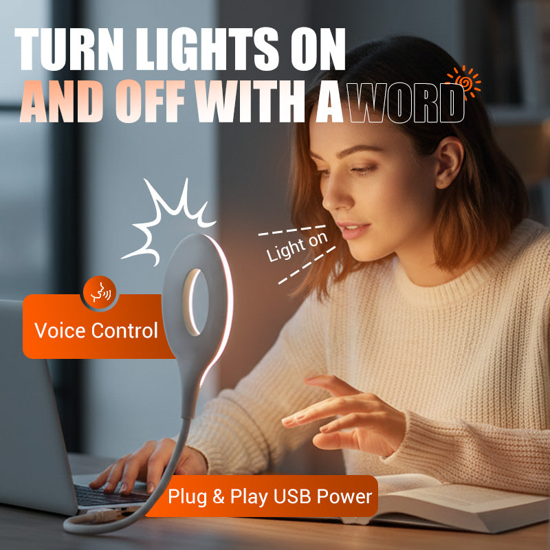 🏆High-tech voice-activated USB LED lamp⚡👑