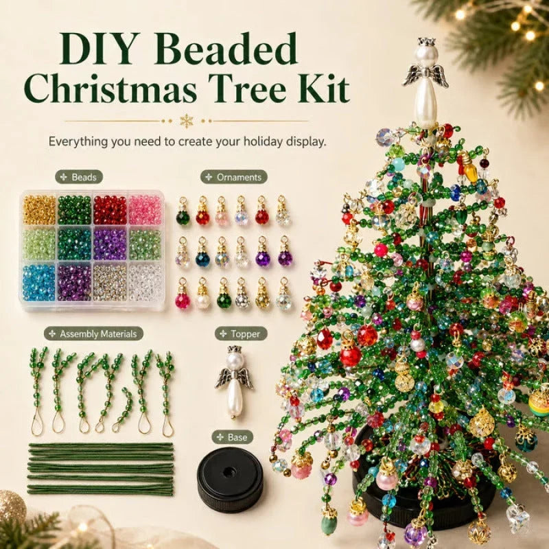 🎄✨ DIY Christmas tree bead kit – 🎅 Create your own sparkling Christmas decoration