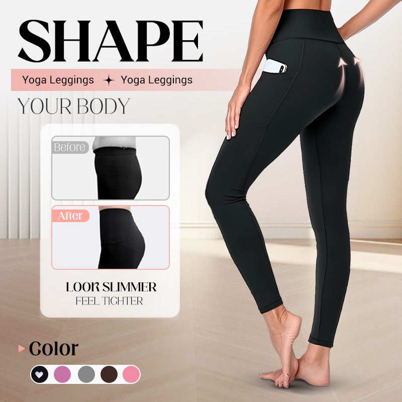 🌸High-Waisted Butt Lifting Tummy Control Shaping Training Leggings with Side Pocket