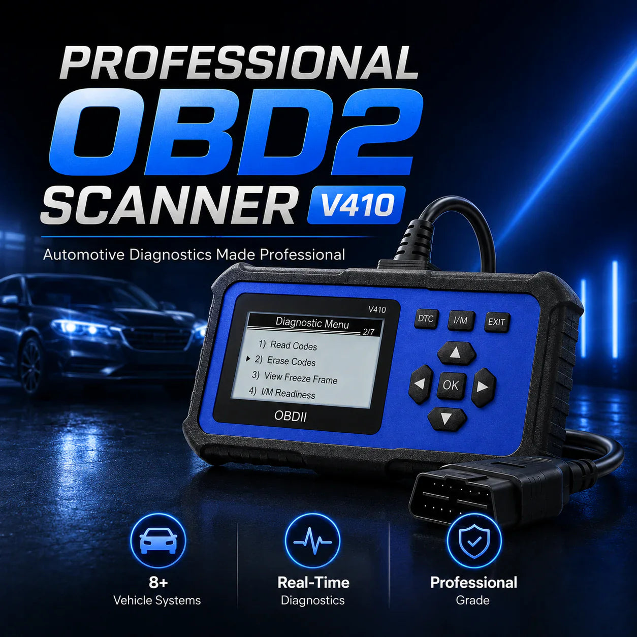🔧🚗 49% off ⚡ Professional OBD2 scanner – Full diagnostics, one-click reset & 8 languages! Compatible with all vehicles from 1996 onwards 📊💡