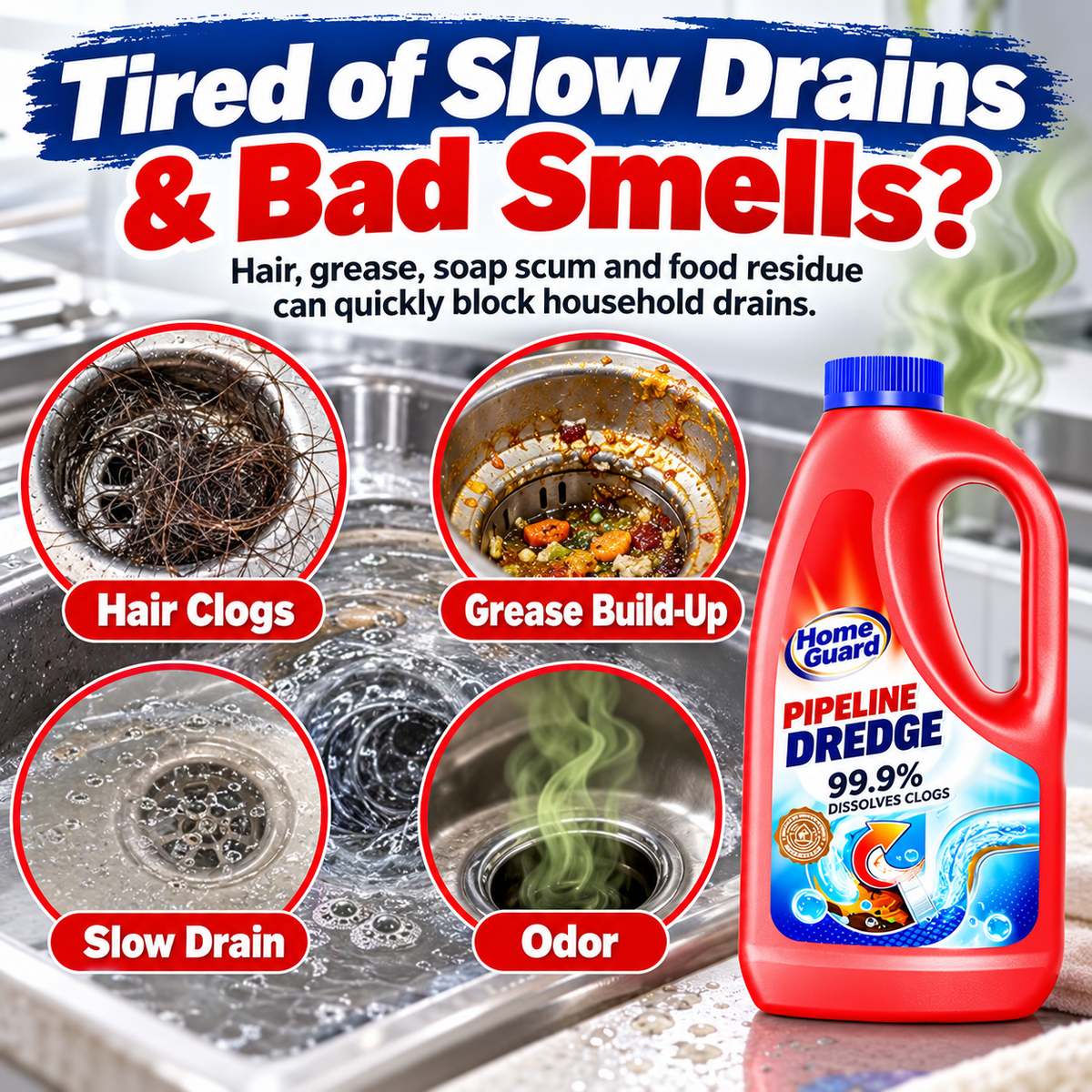 🧼🚿Drain Clog Remover and Cleaner 💶 Fast & Effective Against Blockages✨