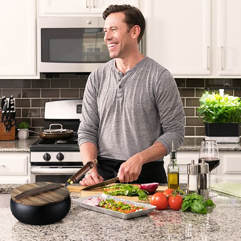 ⏳Time-limited Special⌛Uncoated Thick Iron Pot