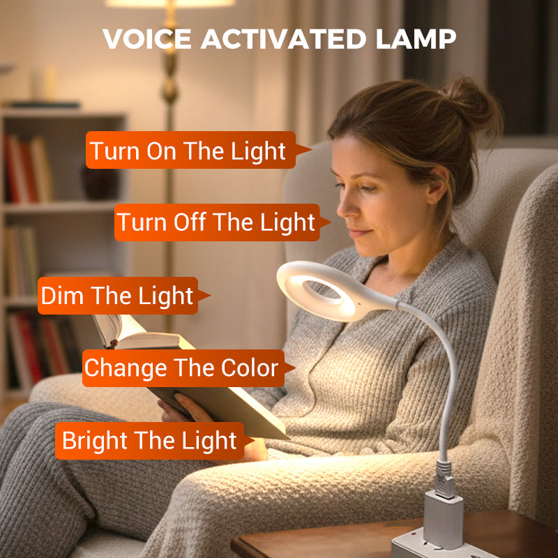 🏆High-tech voice-activated USB LED lamp⚡👑