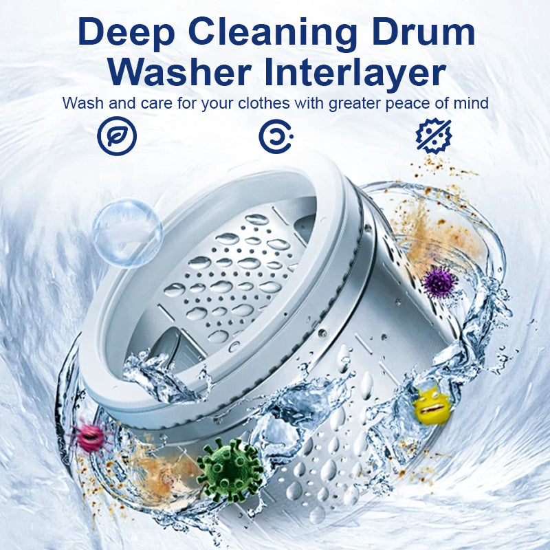 🧼🪥 360° Rotating Washing Machine Cleaner! Reach Every Moldy Corner🌀🚿