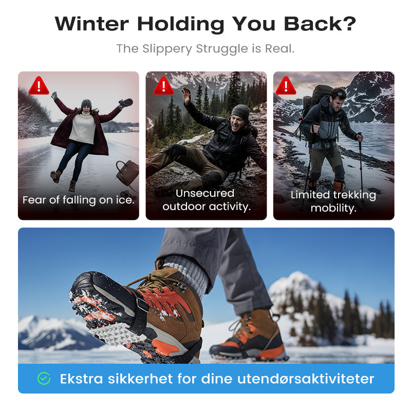 Durable Anti-Slip Ice Cleats Set for Shoes