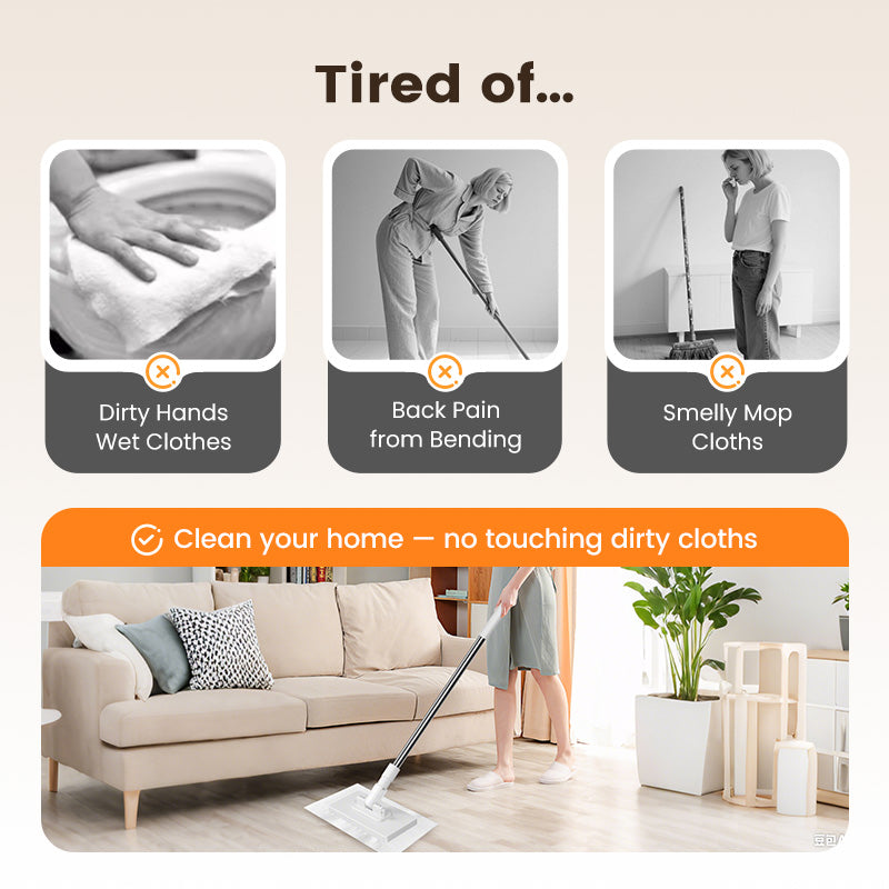 💥 Last day! 50% Off 💥Disposable Dust Mop with 4 Reusable Cloths