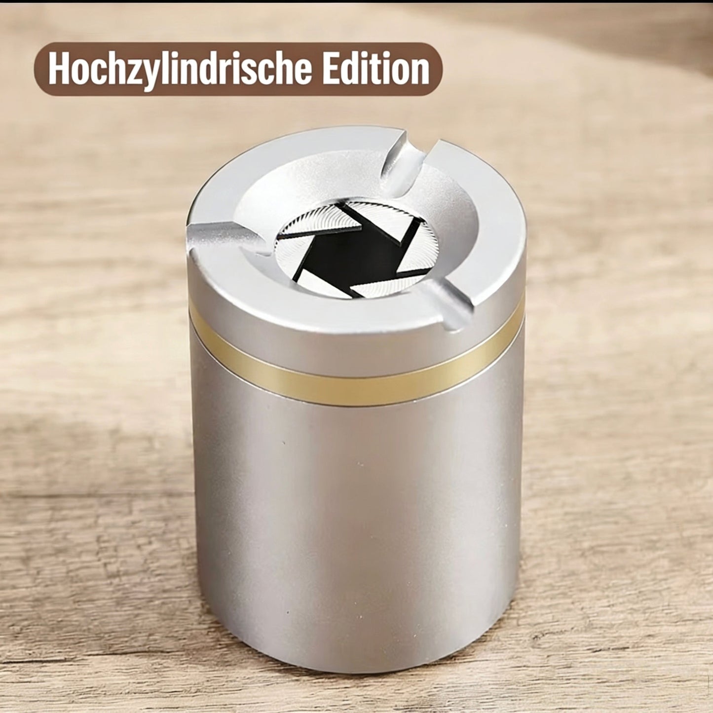 ✨✨ 360° Rotating-Seal Stainless Steel Ashtray - Now On Sale 🚬🚬 Odor-Tight & With Cigarette Holder for Car & Home