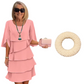 🎁 50% OFF! Women's Elegant Layered Ruffle Sleeve Dress – Effortless Style for Every Occasion 💃