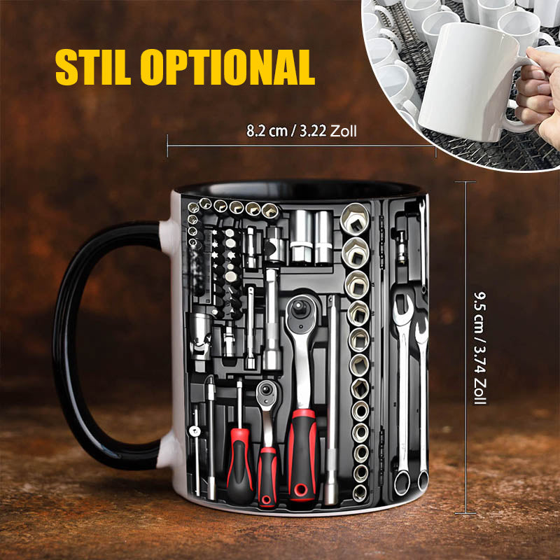 🏆Letzter Tag im Angebot: 50 % Rabatt ✨🔨Lustiger Kaffeebecher – Werkzeugkasten-Set für Mechaniker