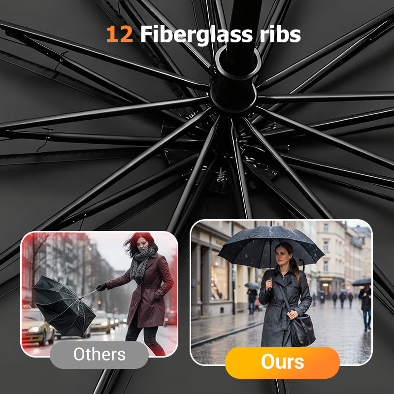 🎁2025 Hot Sale 50% OFF⏳12-Rib Large Foldable Windproof Umbrella
