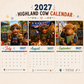 ⏳LAST DAY SALE ONLY ￡7.99!!🔥2027 Funny Highland Cow Wall Calendar | A4 Hanging Calendar | Designed by Isabel Kline