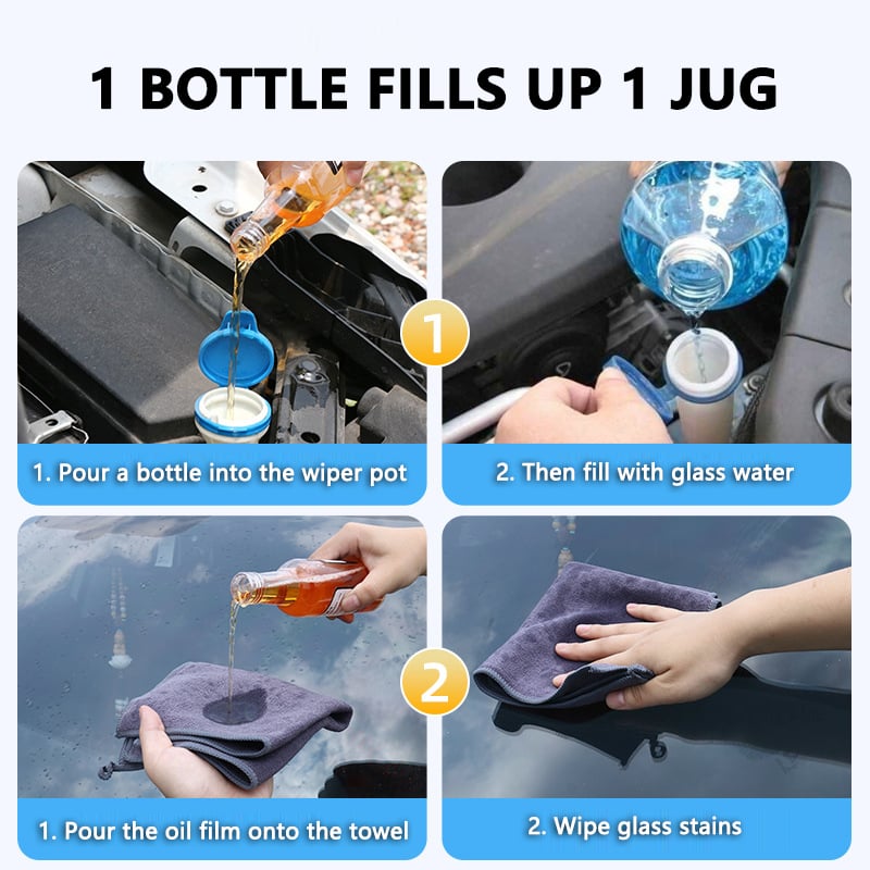 🔥Buy 2 get 1 free✨Car Glass Oil Film Stain Removal Cleaner