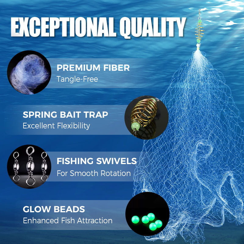 🔥2025 Hot Sale 49% Off🔥Fishing Gill Net with Spring Bait Trap