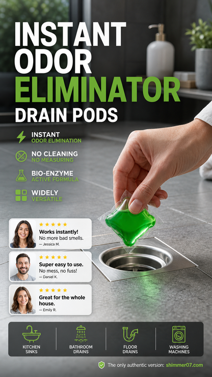 🥳2026 HOT SALE🥳💞50K+ SOLD!｜Drain Deodorizer Pods – Bio‑enzyme formula neutralizes smells at the source. Instant fresh scent, no harsh chemicals. Say goodbye to embarrassing odours. 🚰✅