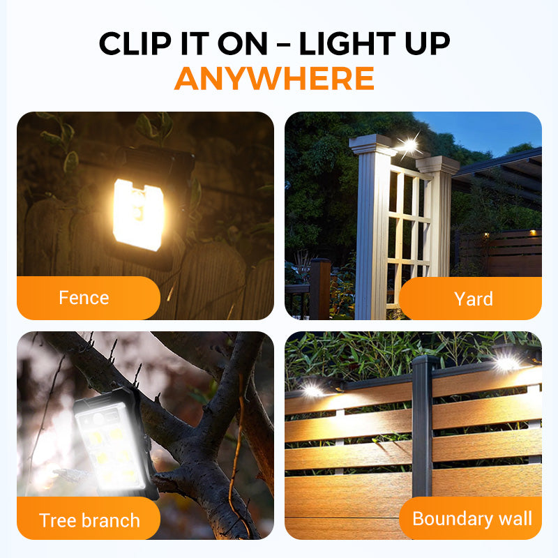 🌿 Solar clip light with motion sensor – 🔥Buy 2 now, get 1 free! Perfect for gardens, balconies, and patios! 🏡✨
