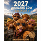 ⏳LAST DAY SALE ONLY ￡7.99!!🔥2027 Funny Highland Cow Wall Calendar | A4 Hanging Calendar | Designed by Isabel Kline
