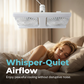 🌬️✨ Dual ceiling fan with LED light – modern design with remote control for the living room and bedroom