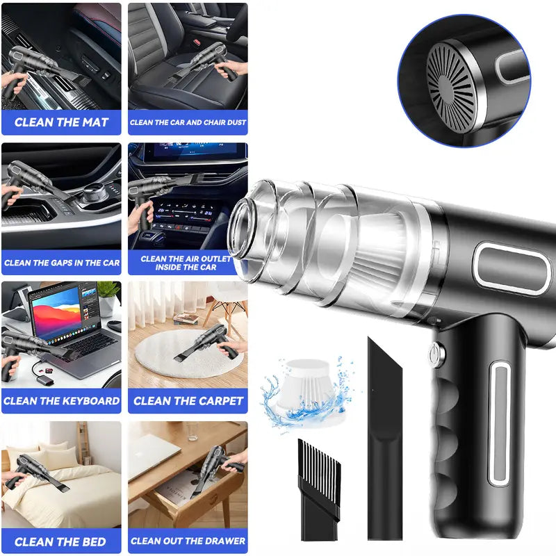 Handheld wireless car vacuum cleaner