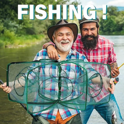 🚨 50% OFF! 🚨 Automatic folding net for anglers – reinforced nylon fishing net, landing net with telescopic handle 🎣✨