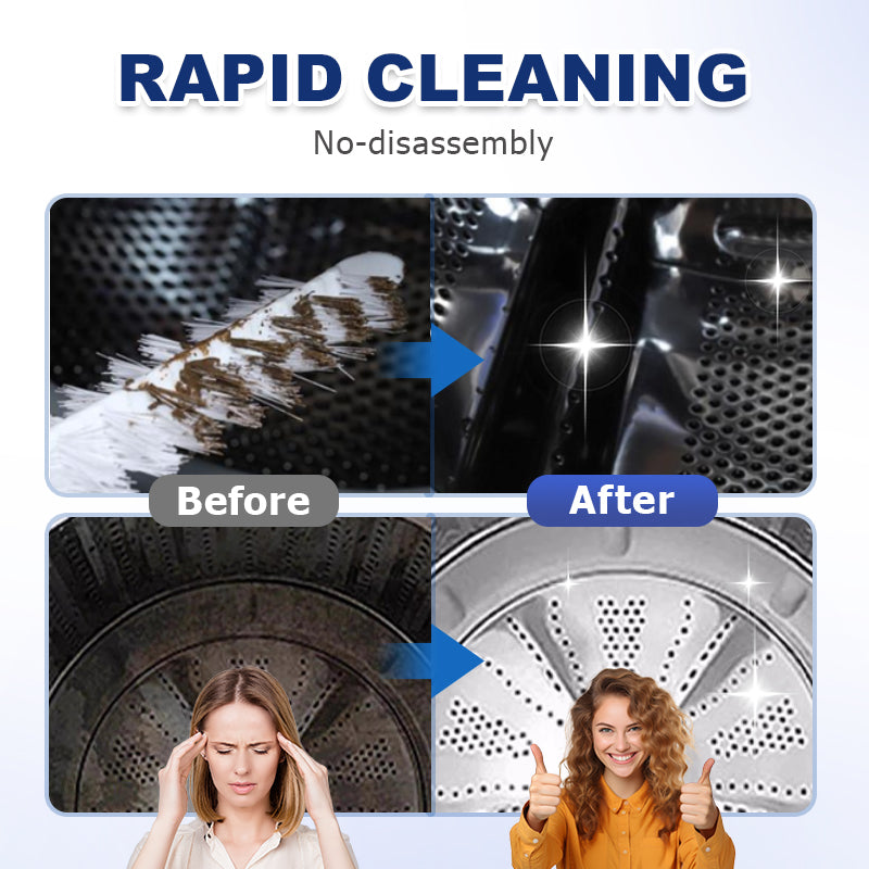 🧼🪥 360° Rotating Washing Machine Cleaner! Reach Every Moldy Corner🌀🚿
