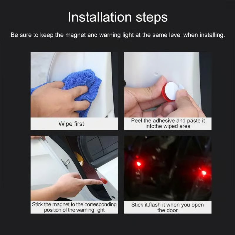 ☀️Delivered within 5 working days👜Universal LED warning light for car doors