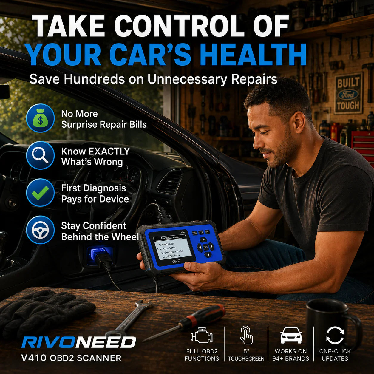 🔧🚗 49% off ⚡ Professional OBD2 scanner – Full diagnostics, one-click reset & 8 languages! Compatible with all vehicles from 1996 onwards 📊💡