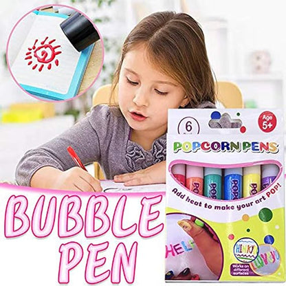 🖍️ Christmas Hot Sale 50% OFF🎁Magic Puffy Bubble Pens, Heat Activated Popcorn Pens DIY 3D Art Marker for Kids Crafts