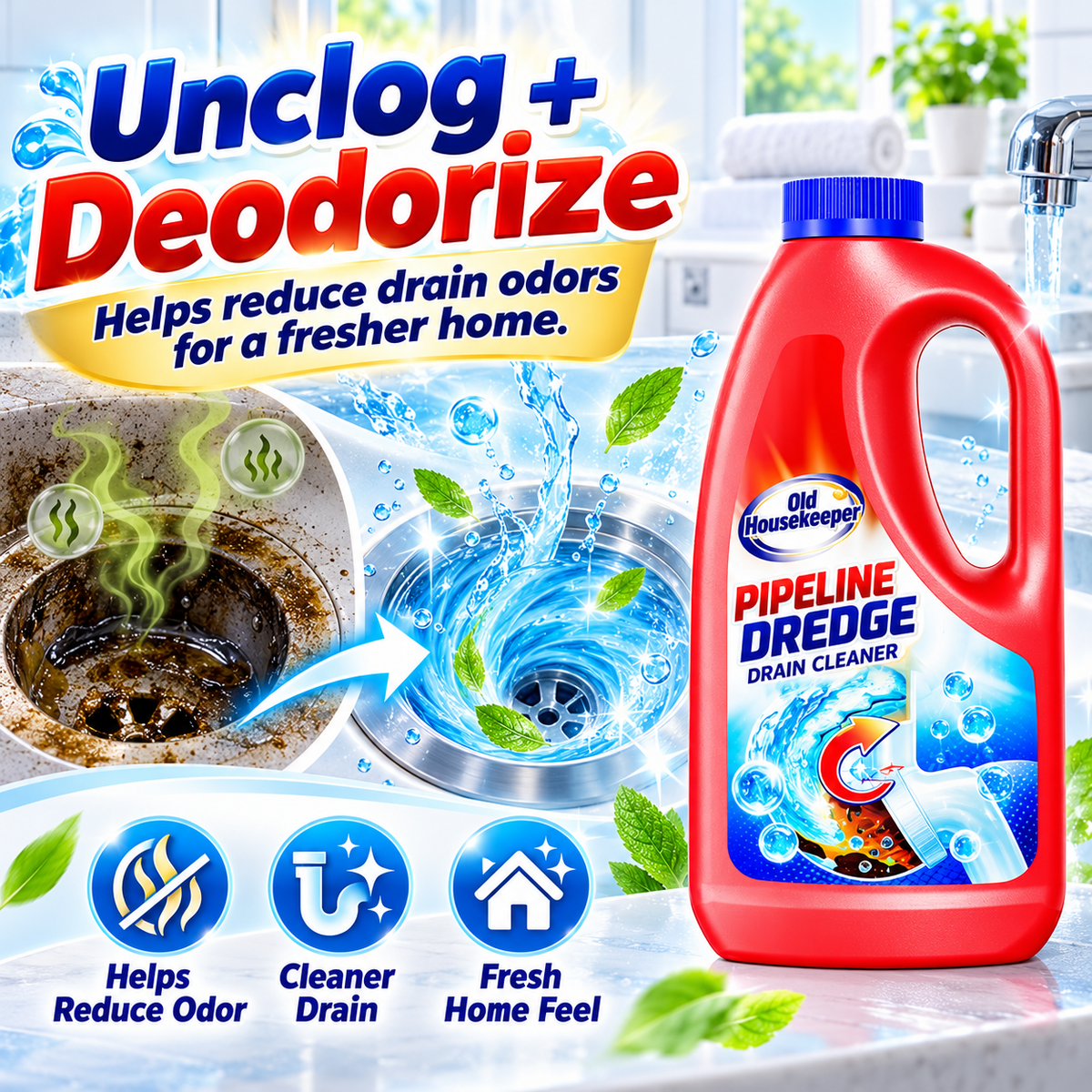 🧼🚿Drain Clog Remover and Cleaner 💶 Fast & Effective Against Blockages✨
