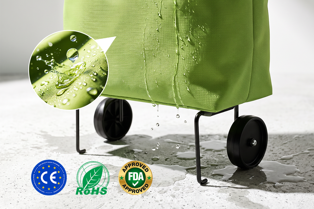 Durable rolling shopping tote fabric