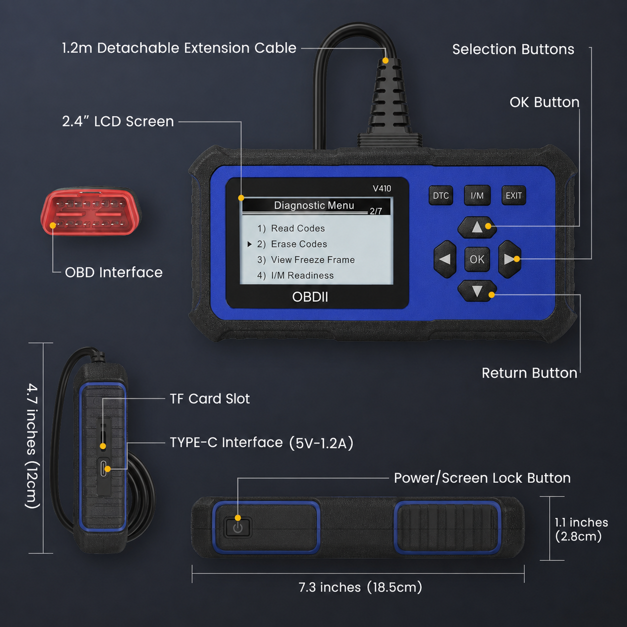 🔧🚗 49% off ⚡ Professional OBD2 scanner – Full diagnostics, one-click reset & 8 languages! Compatible with all vehicles from 1996 onwards 📊💡