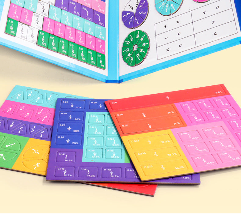 🔥Hot Sale - 50% OFF🏅Montessori Magnetic Book Fraction Puzzle
