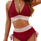 💃Summer Sale 49% OFF💃 High Waisted Tummy Control Color Block Bikini Sets
