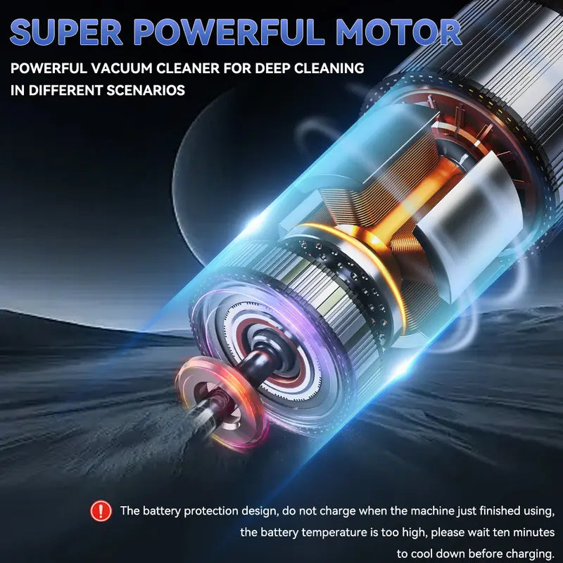 Handheld wireless car vacuum cleaner