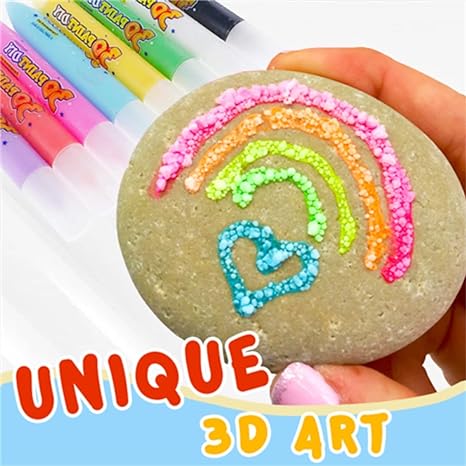 🖍️ Christmas Hot Sale 50% OFF🎁Magic Puffy Bubble Pens, Heat Activated Popcorn Pens DIY 3D Art Marker for Kids Crafts